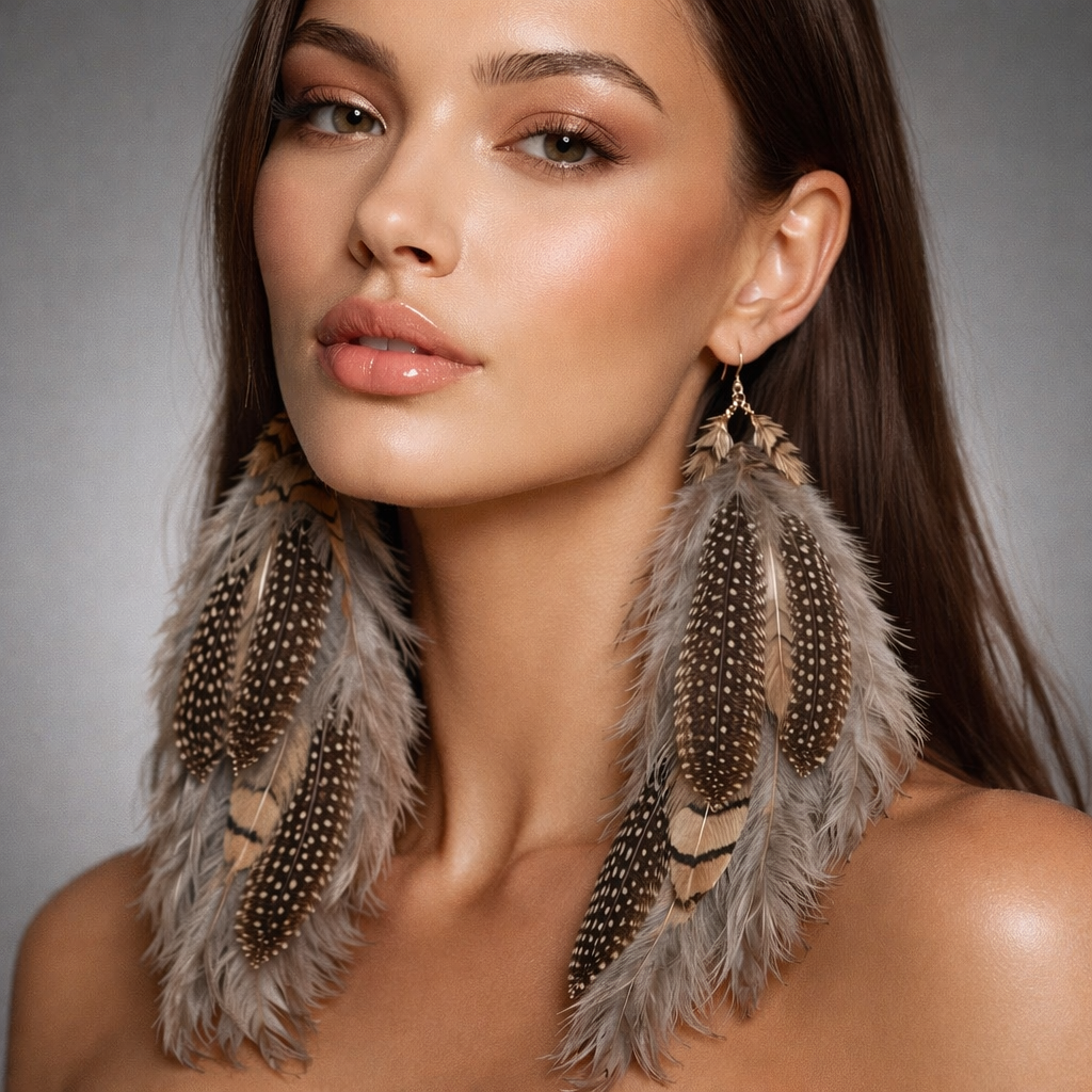 Stormie Feather Earrings
