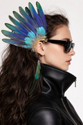 Show-Stopper Aztec Feather Ear Cuff
