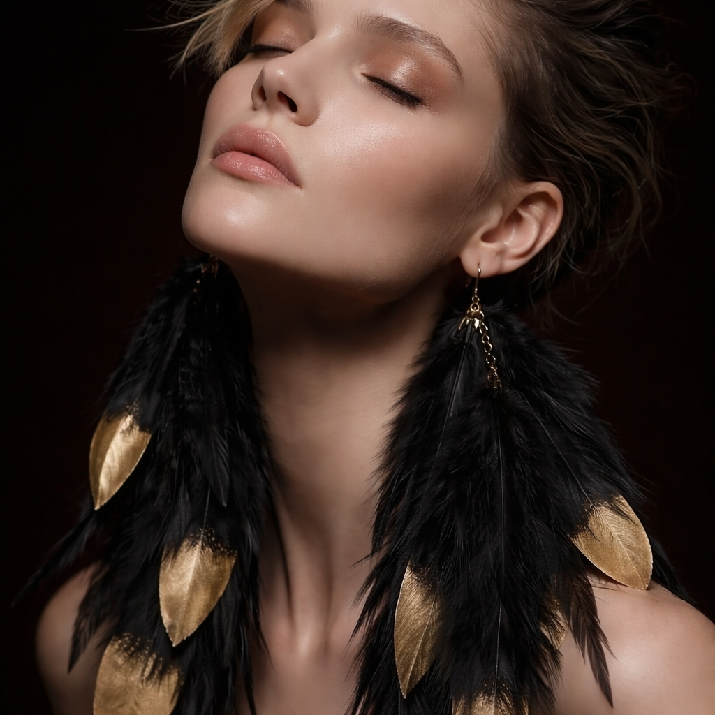 Divina Feather Earrings