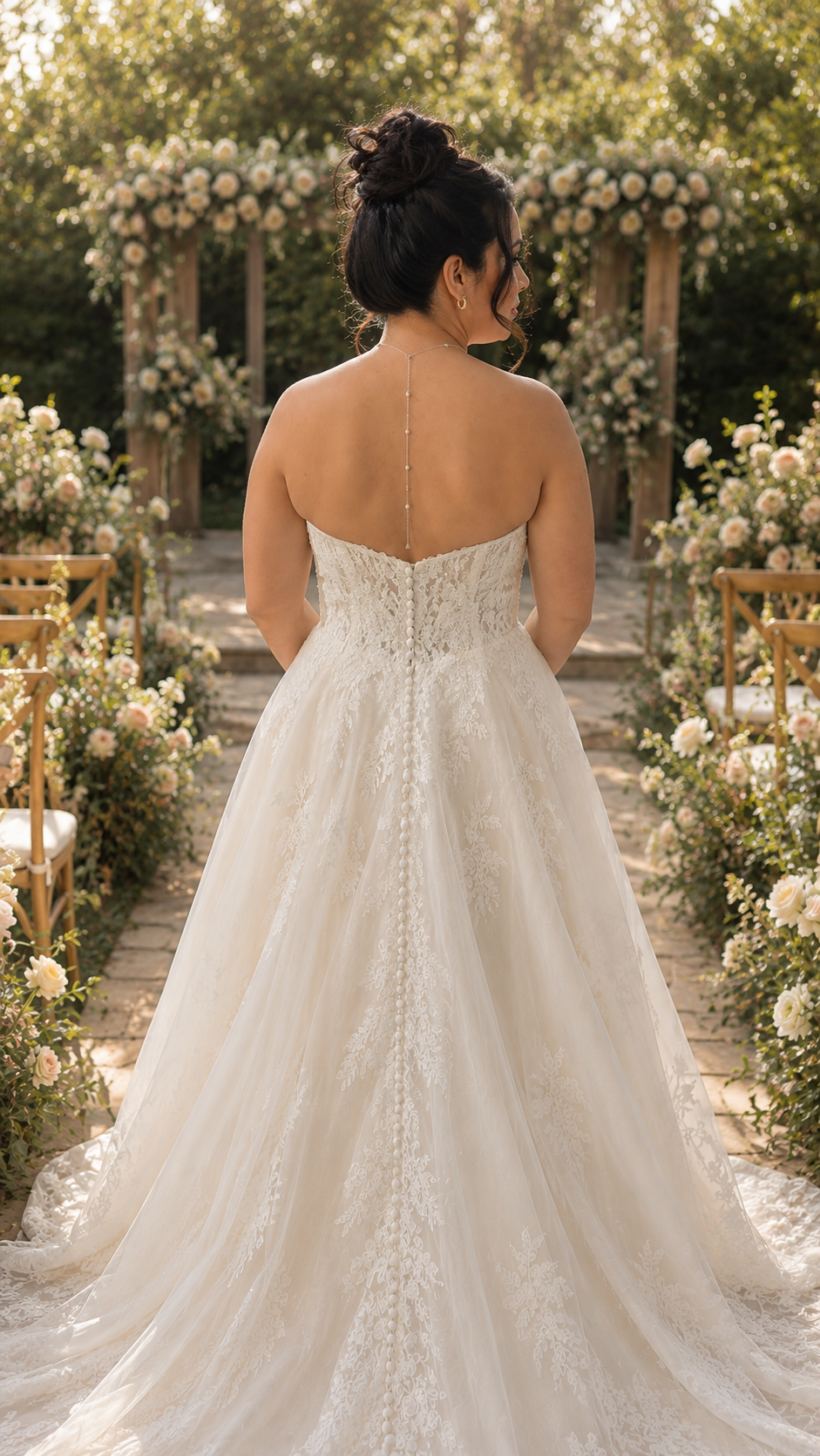Cascading Y Bridal Necklace