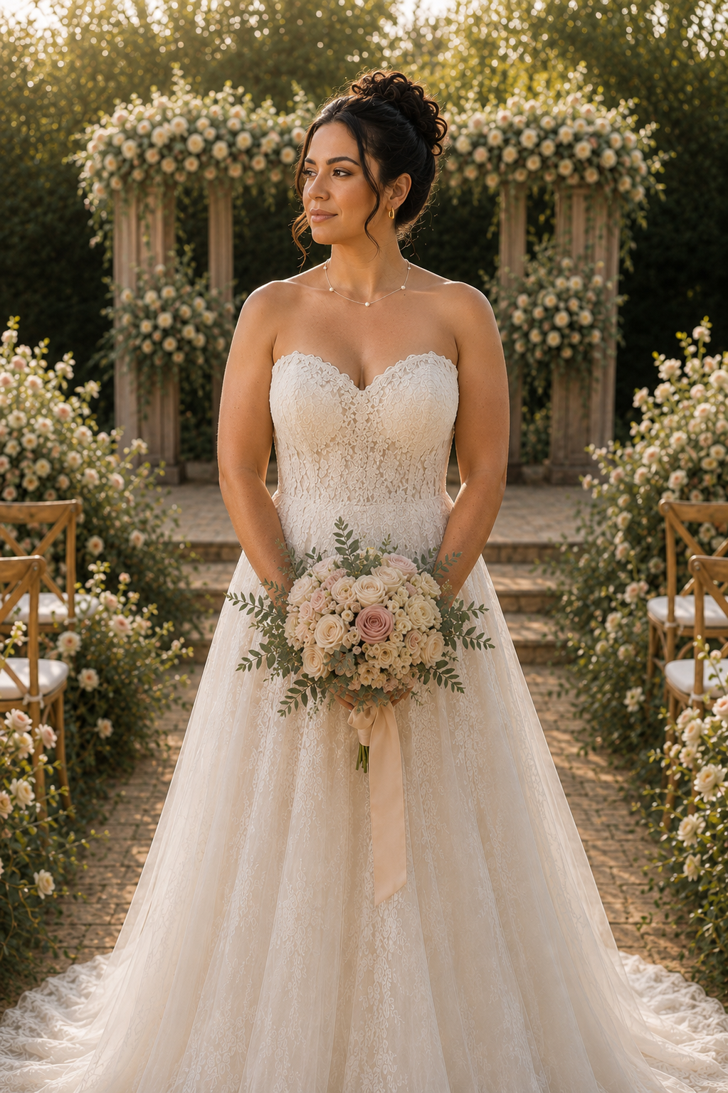 Cascading Y Bridal Necklace