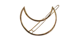 Crescent Moon Hair Barrette Gold