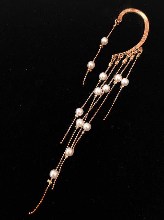 Vintage Faux Pearl Tassel Ear Cuff