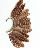 Brown Feather Ear Cuff