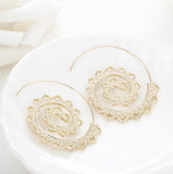 Boho Thread Earrings Gold