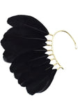 Black Feather Ear Cuff