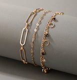 Bohemian Anklet Set Gold