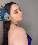 Show-Stopper Aztec Feather Ear Cuff