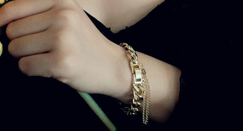 Wide Gold Chic Bracelet