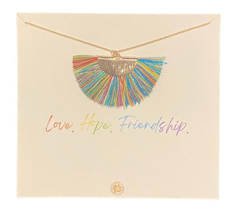 Love. Hope. Friendship. Boho Necklace