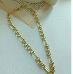 Chic Boyfriend Choker, Gold Plated 16"