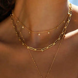 Chic Boyfriend Choker, Gold Plated 16"